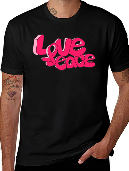 Love Peace Graphic Tee - Retro Style