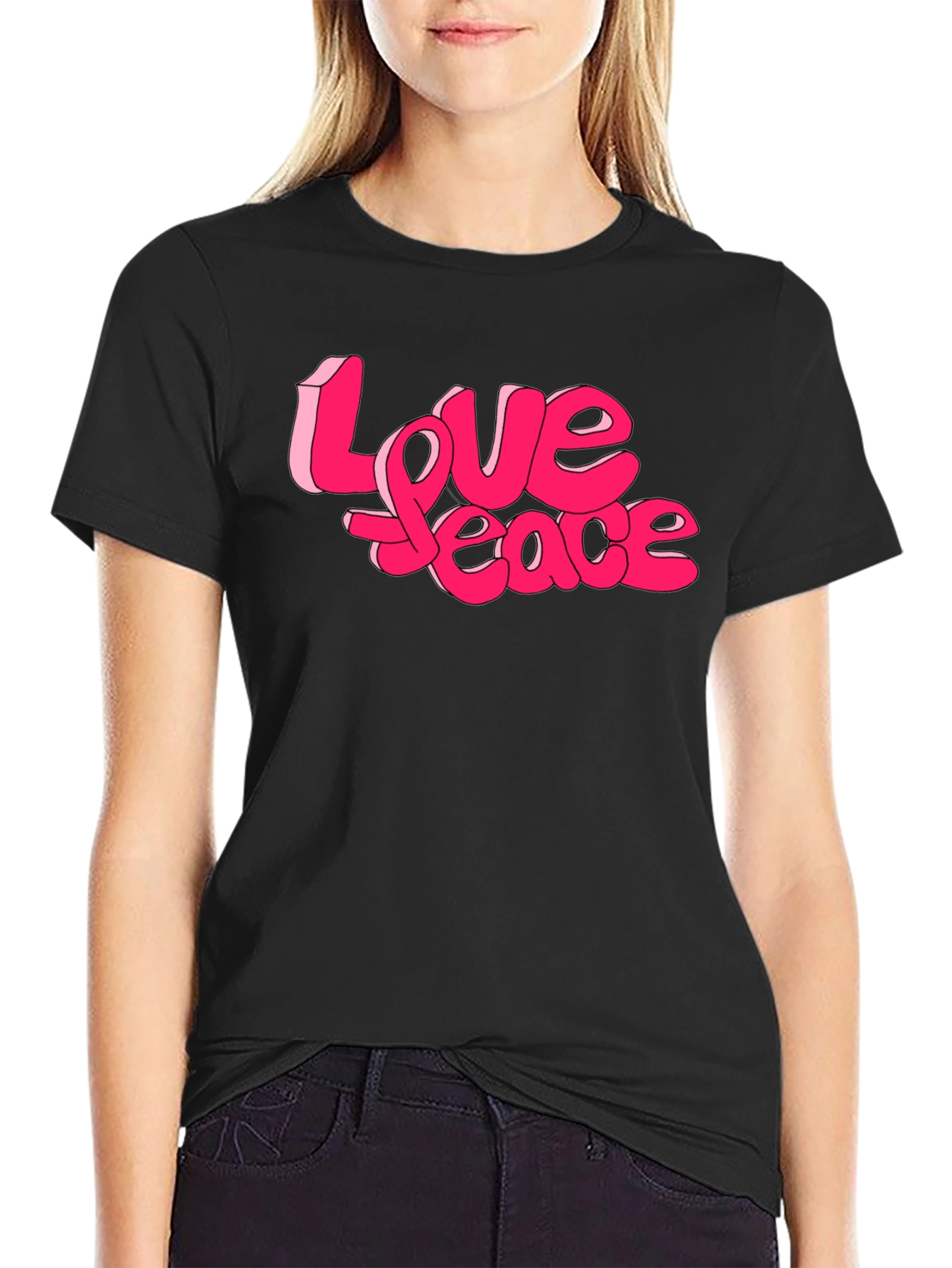 Love Peace Graphic Tee - Retro Style