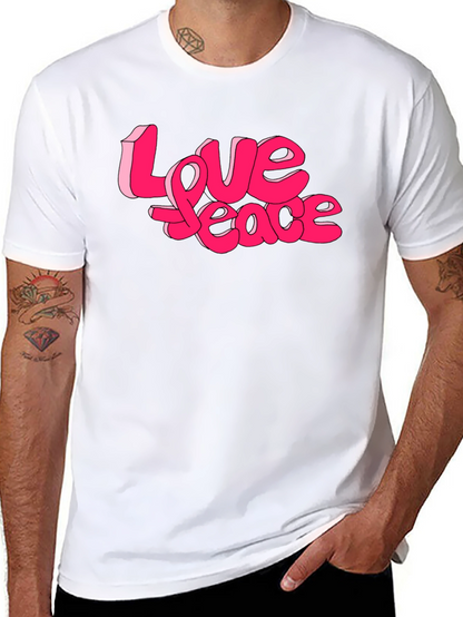 Love Peace Graphic Tee - Retro Style