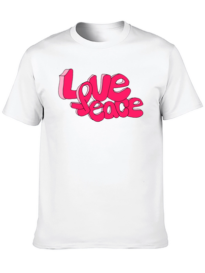Love Peace Graphic Tee - Retro Style