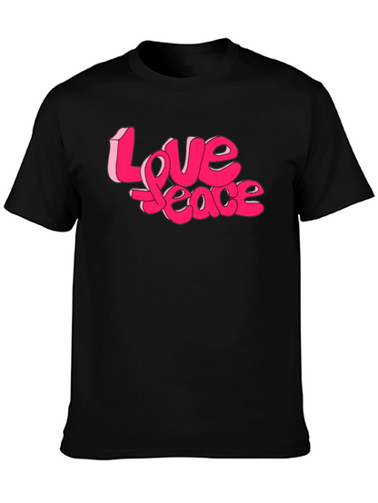 Love Peace Graphic Tee - Retro Style