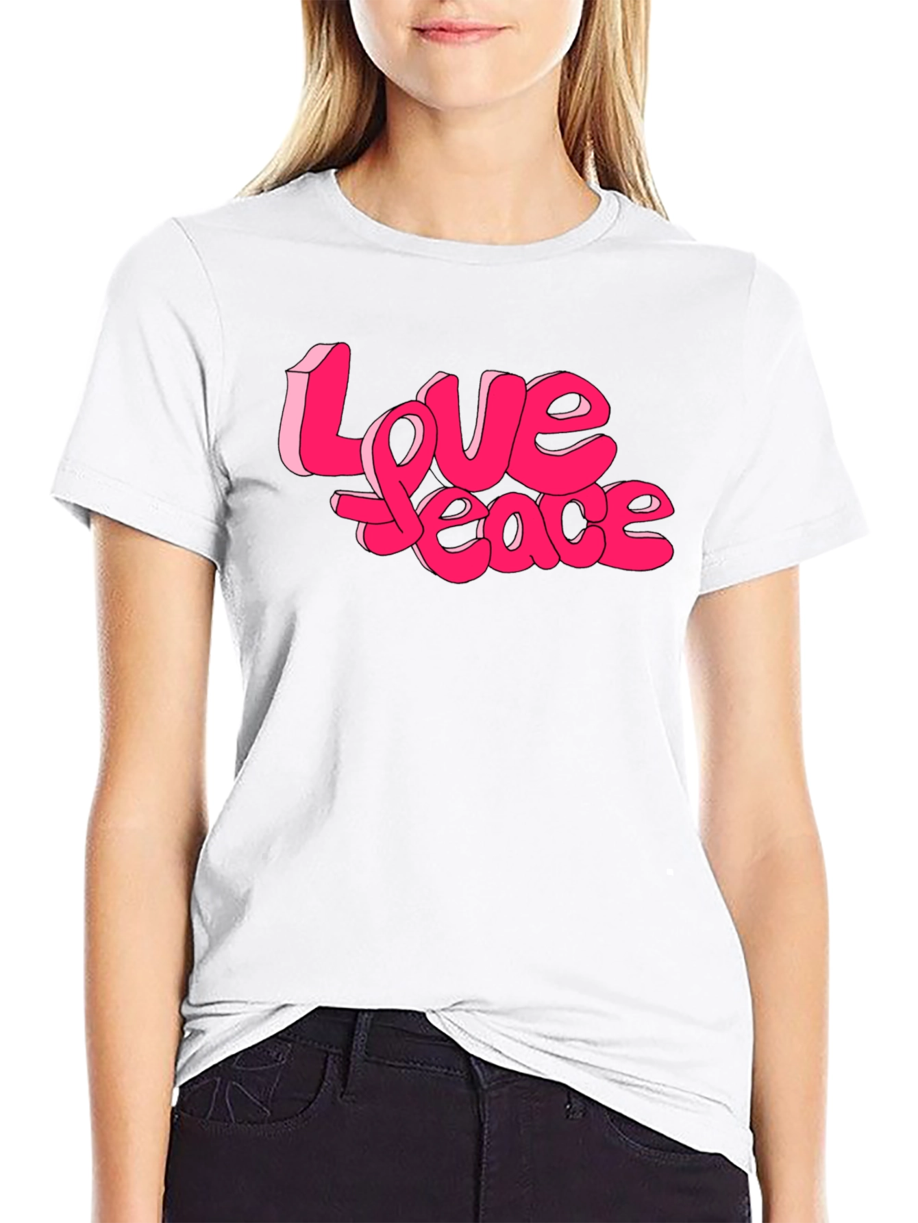 Love Peace Graphic Tee - Retro Style