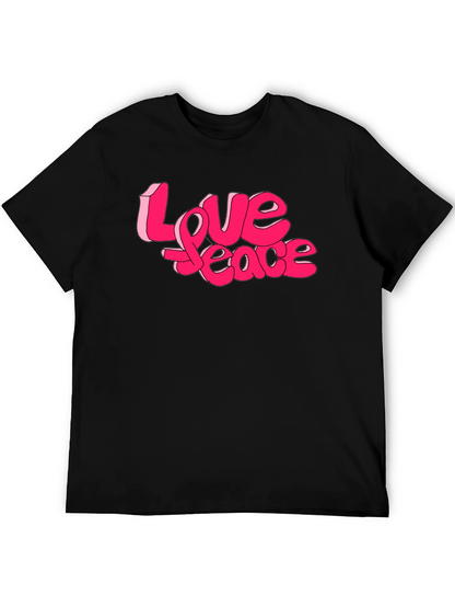 Love Peace Graphic Tee - Retro Style