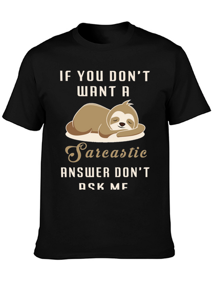 Sarcastic Sloth Graphic T-Shirt