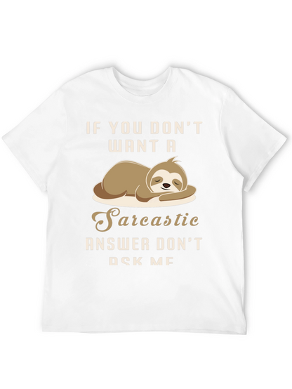 Sarcastic Sloth Graphic T-Shirt