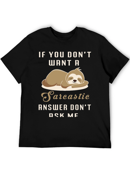 Sarcastic Sloth Graphic T-Shirt