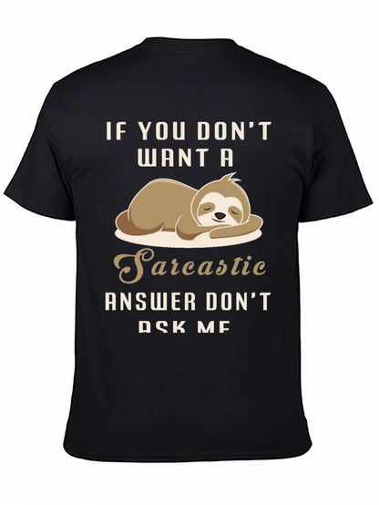 Sarcastic Sloth Graphic T-Shirt