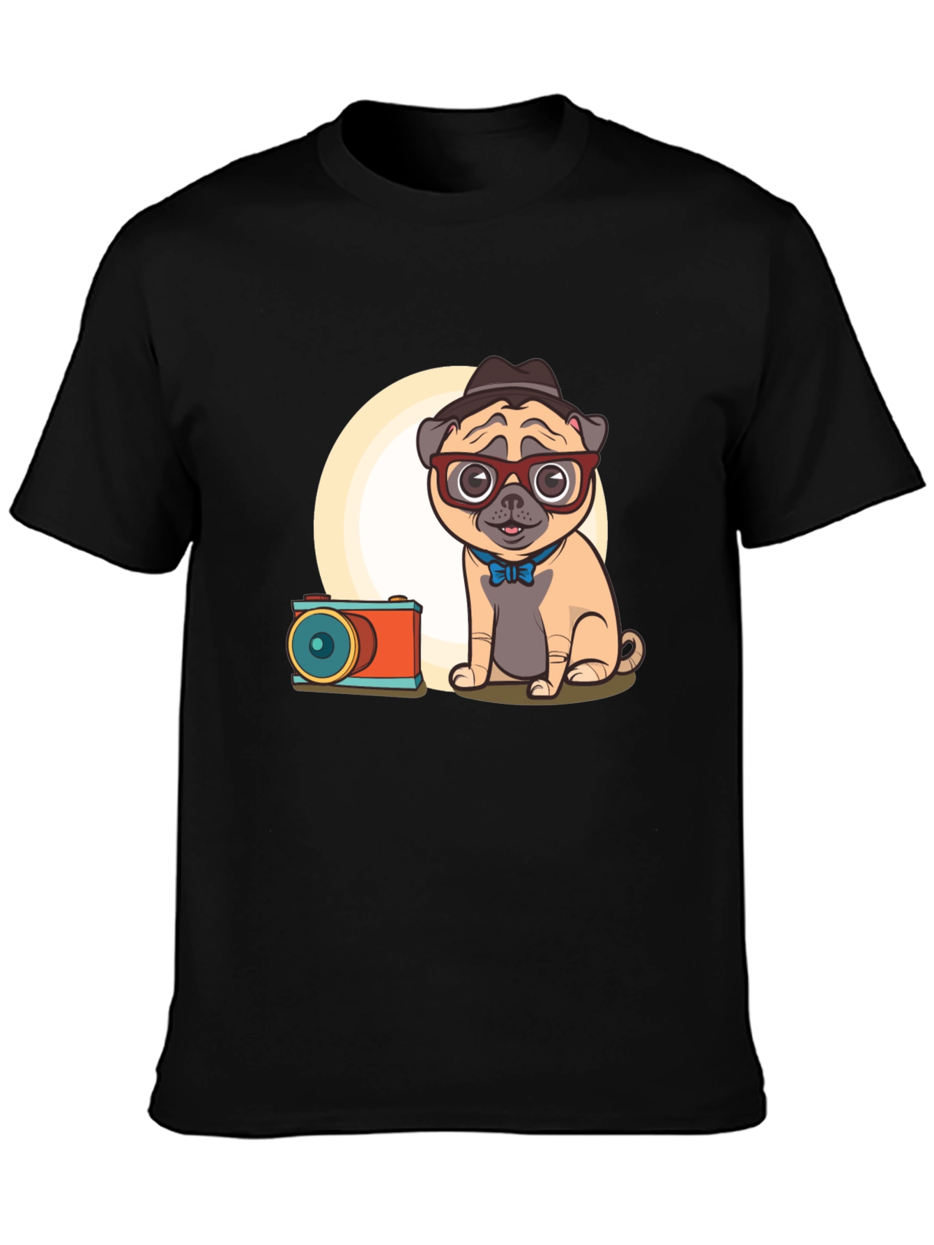 Pug Photographer Graphic T-Shirt - Unisex Cute Design