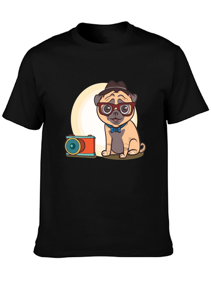 Pug Photographer Graphic T-Shirt - Unisex Cute Design