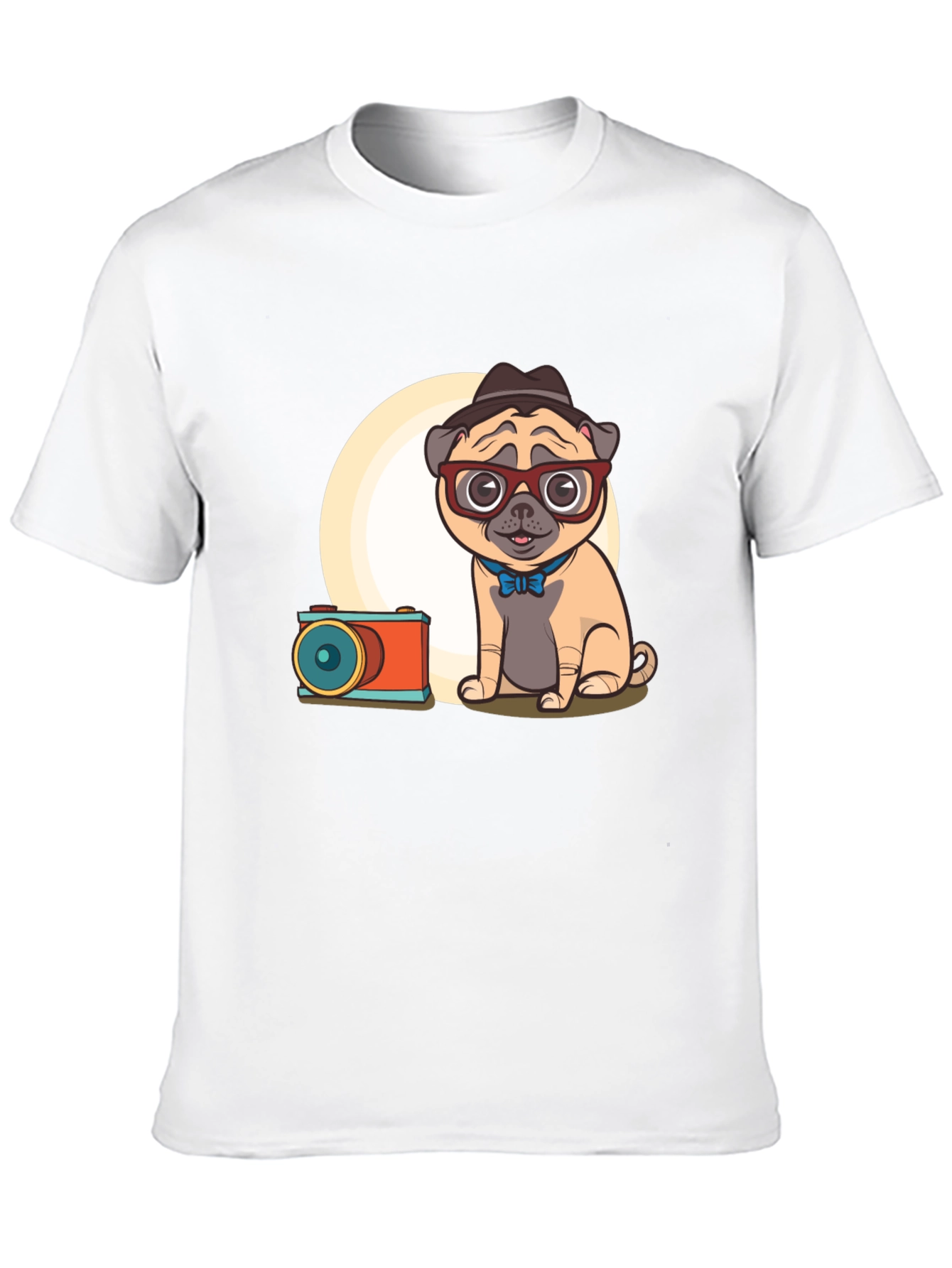 Pug Photographer Graphic T-Shirt - Unisex Cute Design