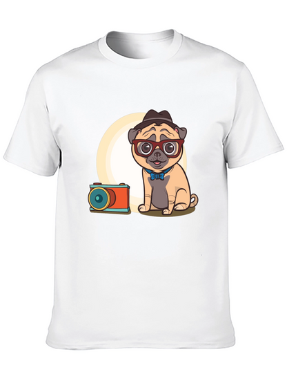 Pug Photographer Graphic T-Shirt - Unisex Cute Design