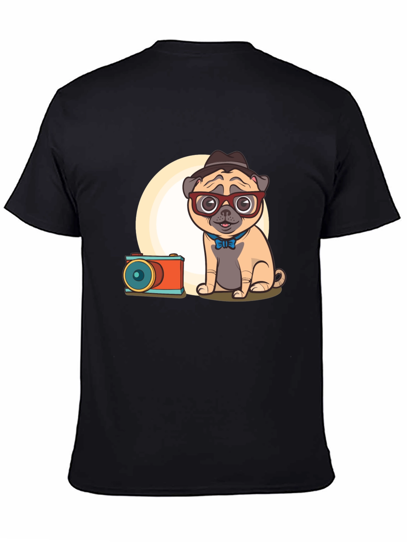 Pug Photographer Graphic T-Shirt - Unisex Cute Design
