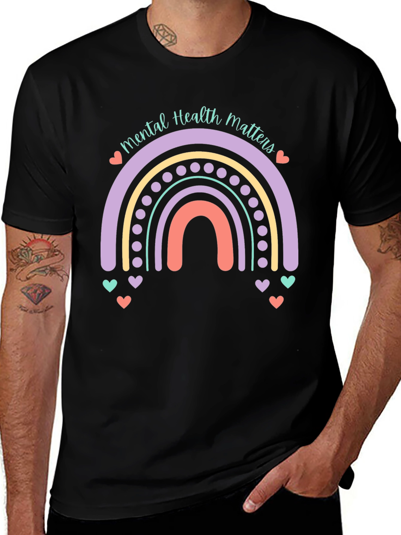Mental Health Matters Rainbow Graphic Tee