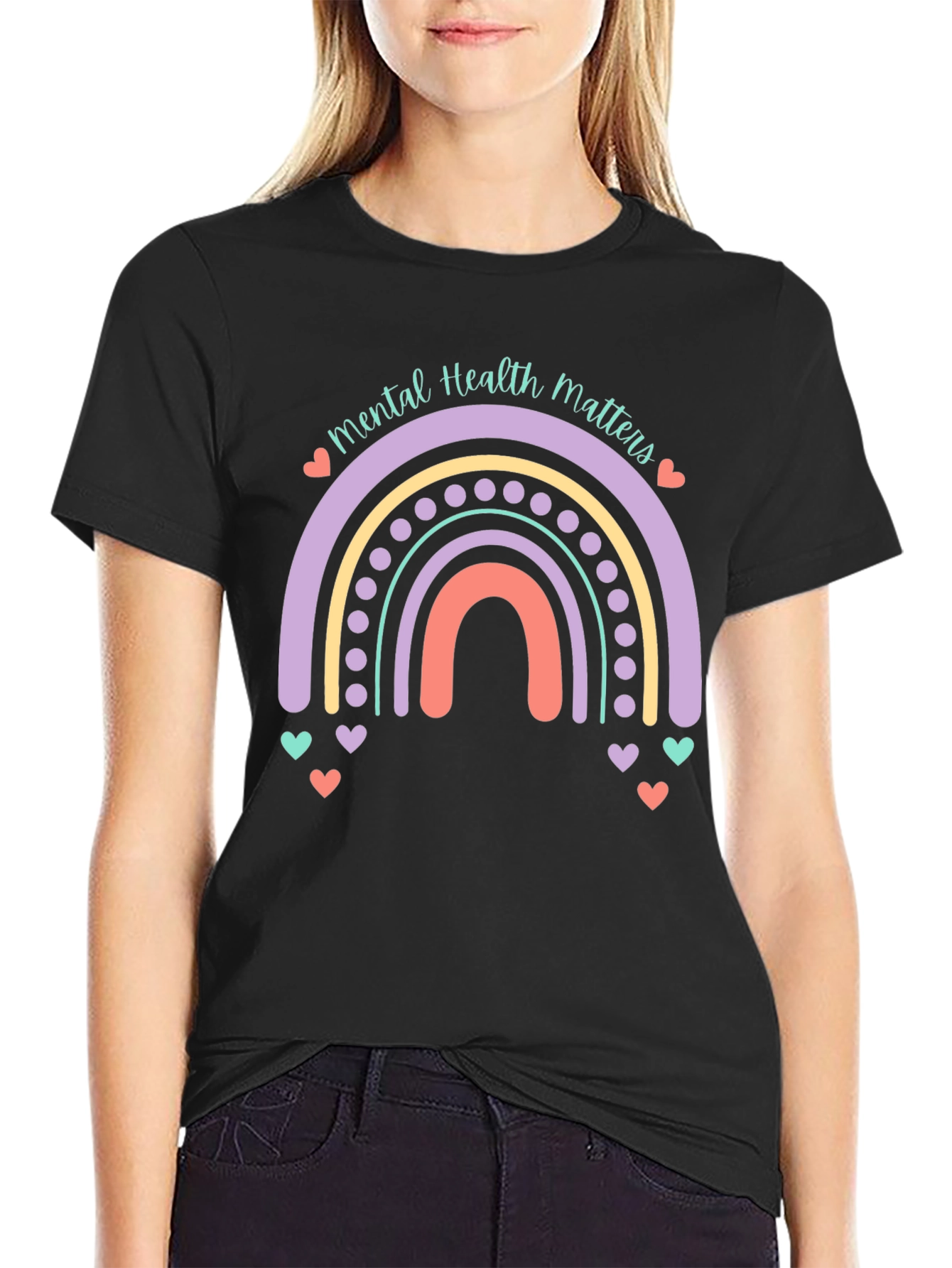 Mental Health Matters Rainbow Graphic Tee