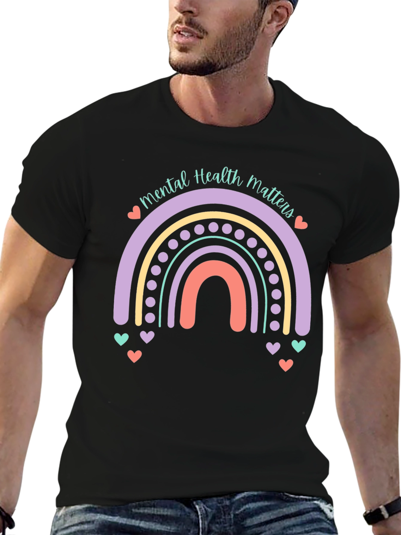 Mental Health Matters Rainbow Graphic Tee