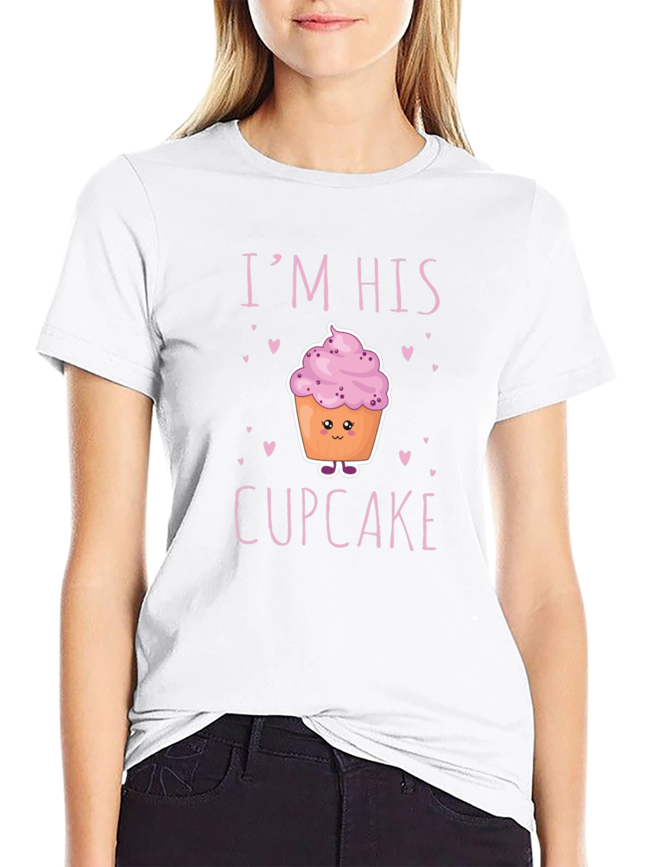 Im His Cupcake Graphic T-Shirt - Novelty Couple Tee