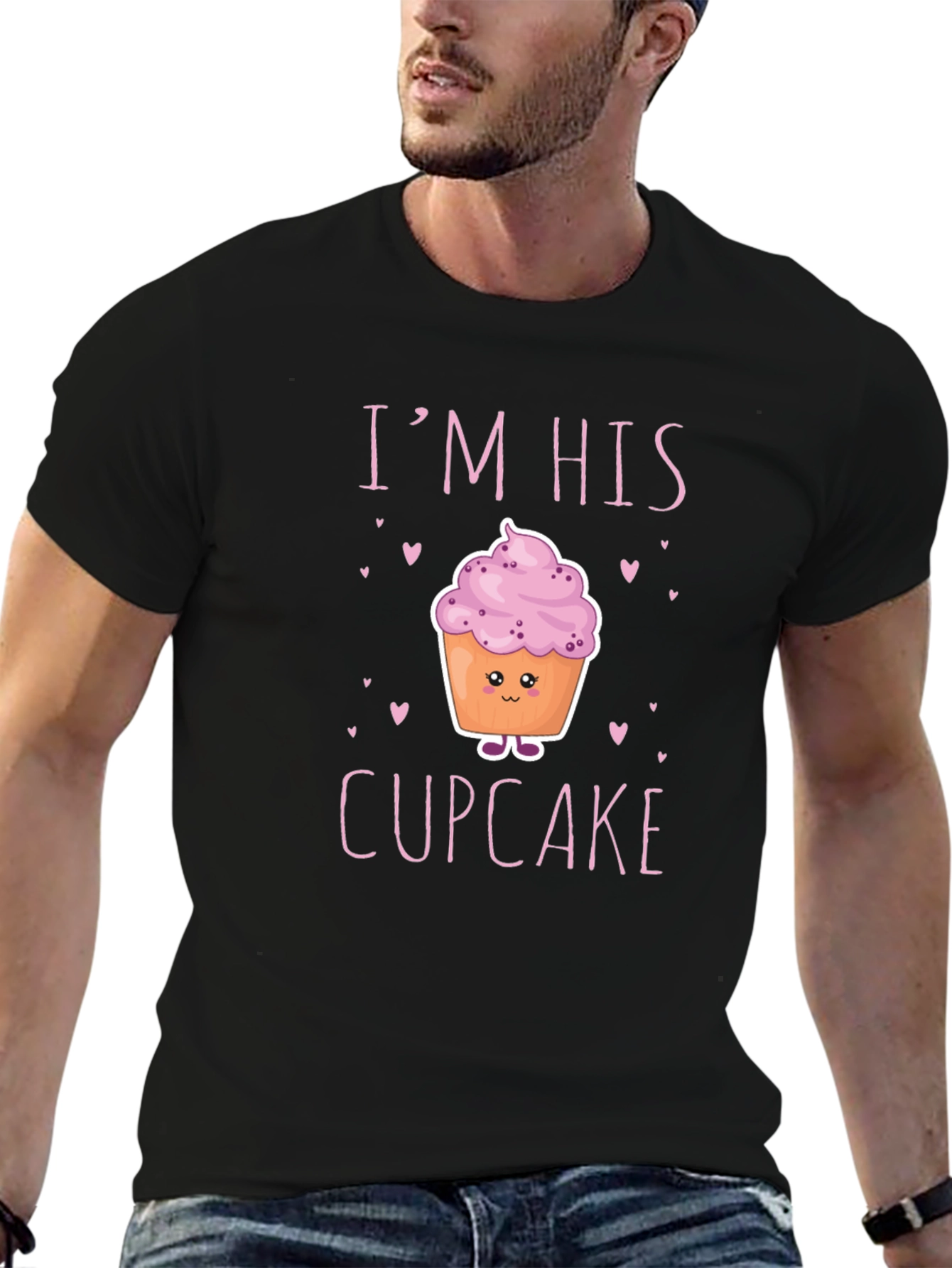 Im His Cupcake Graphic T-Shirt - Novelty Couple Tee