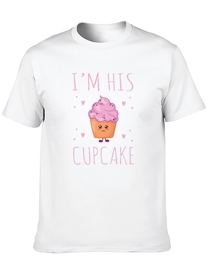 Im His Cupcake Graphic T-Shirt - Novelty Couple Tee