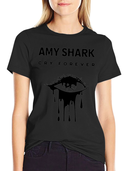 Amy Shark Cry Forever Black Graphic T-Shirt