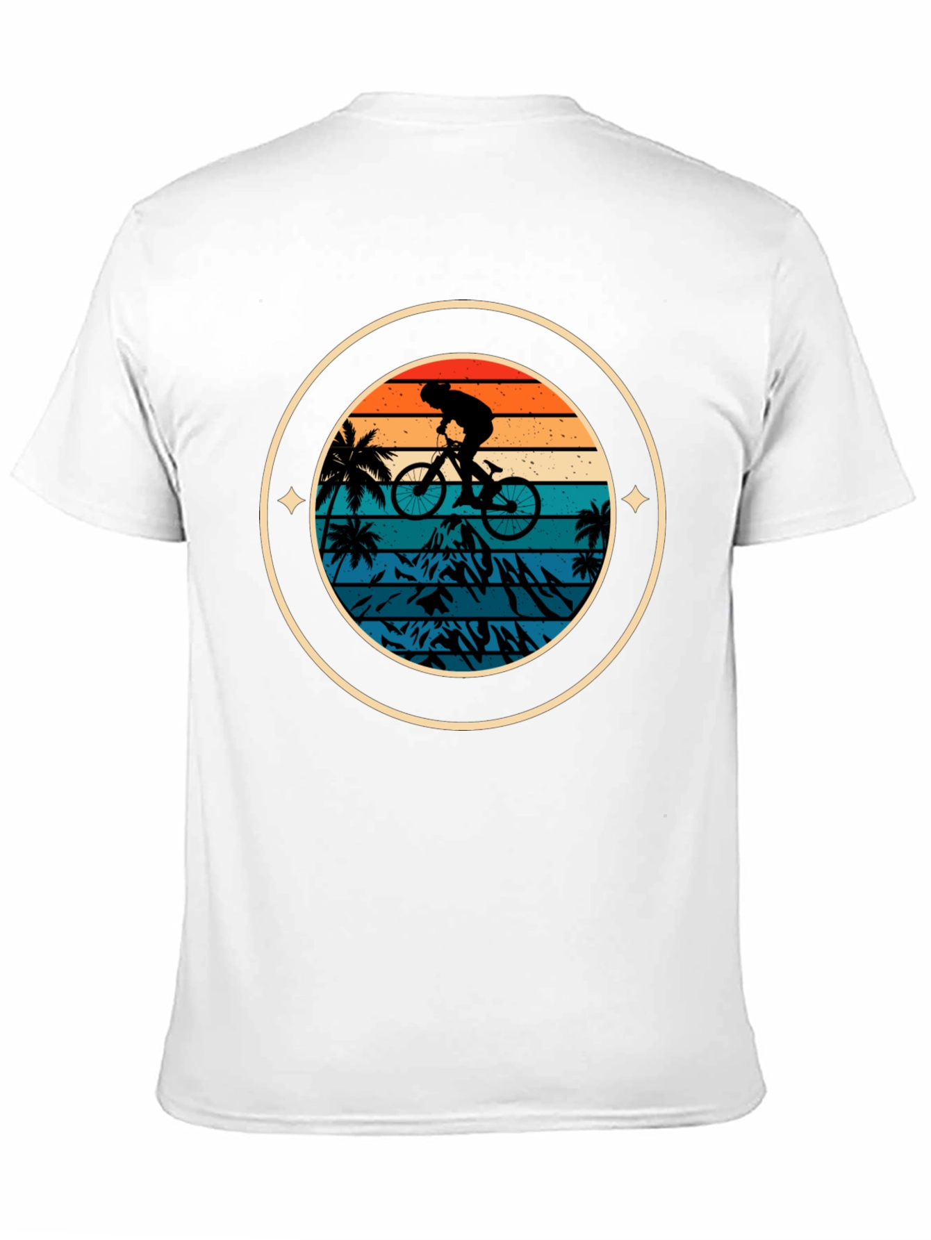 Mountain Biker Sunset Graphic Tee
