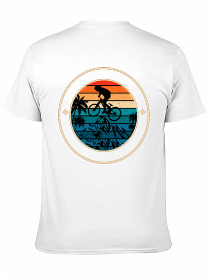 Mountain Biker Sunset Graphic Tee