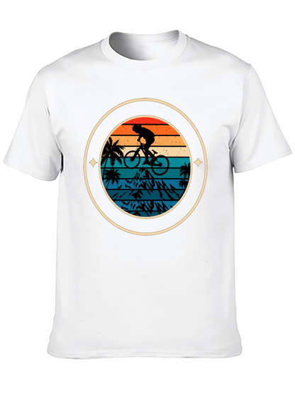 Mountain Biker Sunset Graphic Tee