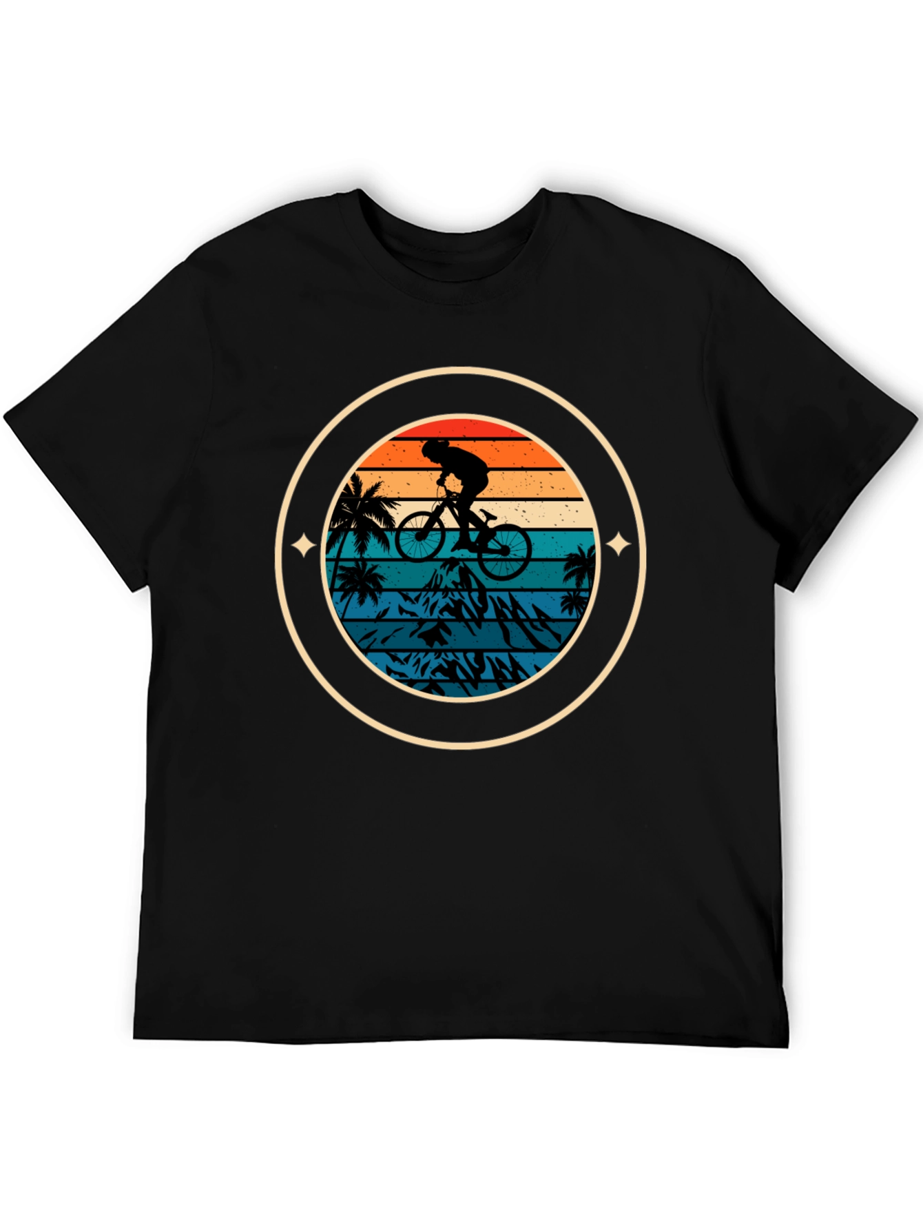 Mountain Biker Sunset Graphic Tee