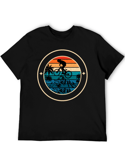 Mountain Biker Sunset Graphic Tee