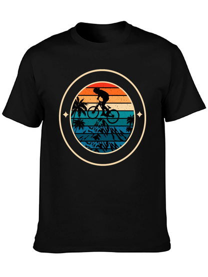 Mountain Biker Sunset Graphic Tee