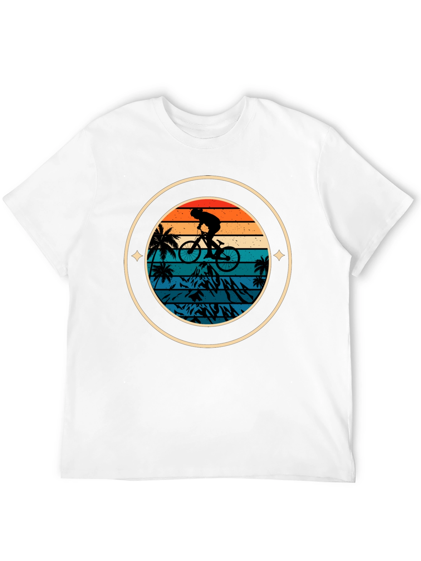 Mountain Biker Sunset Graphic Tee