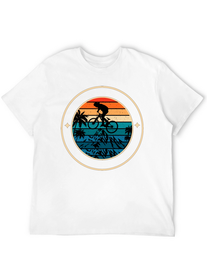 Mountain Biker Sunset Graphic Tee