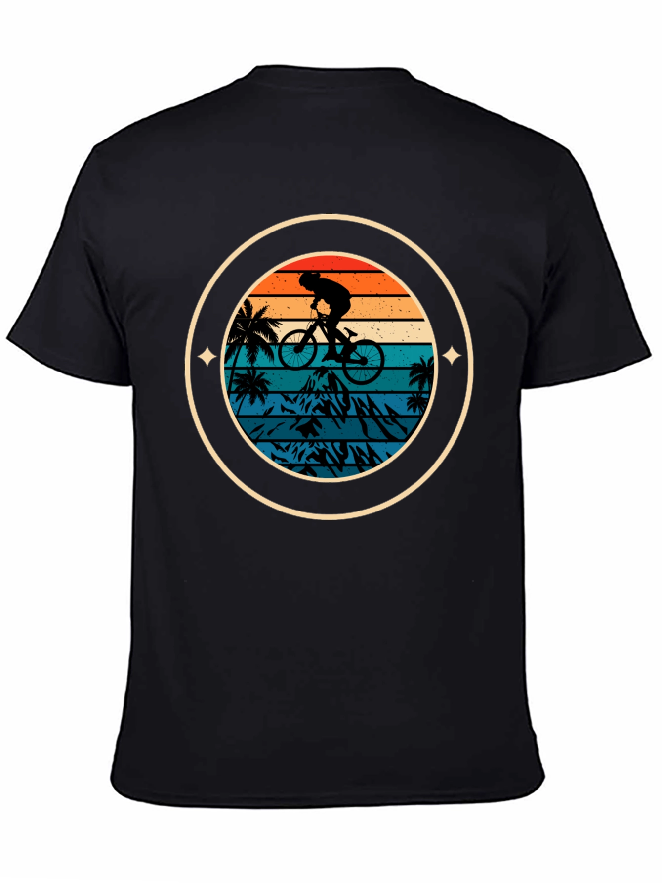 Mountain Biker Sunset Graphic Tee