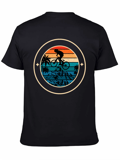 Mountain Biker Sunset Graphic Tee