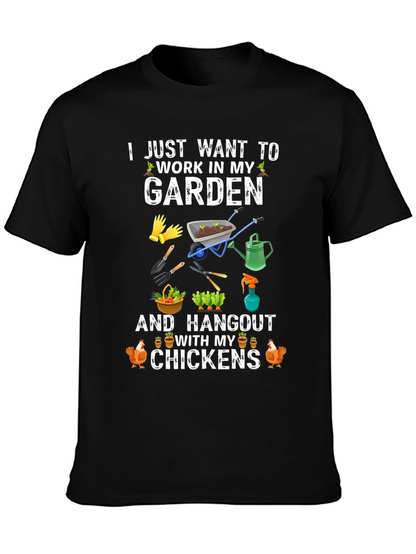Gardening and Chickens Graphic T-Shirt