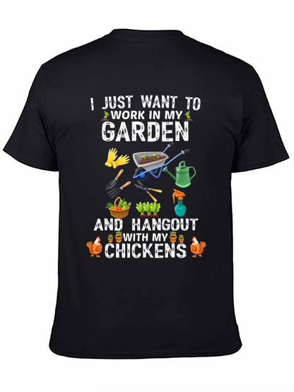 Gardening and Chickens Graphic T-Shirt