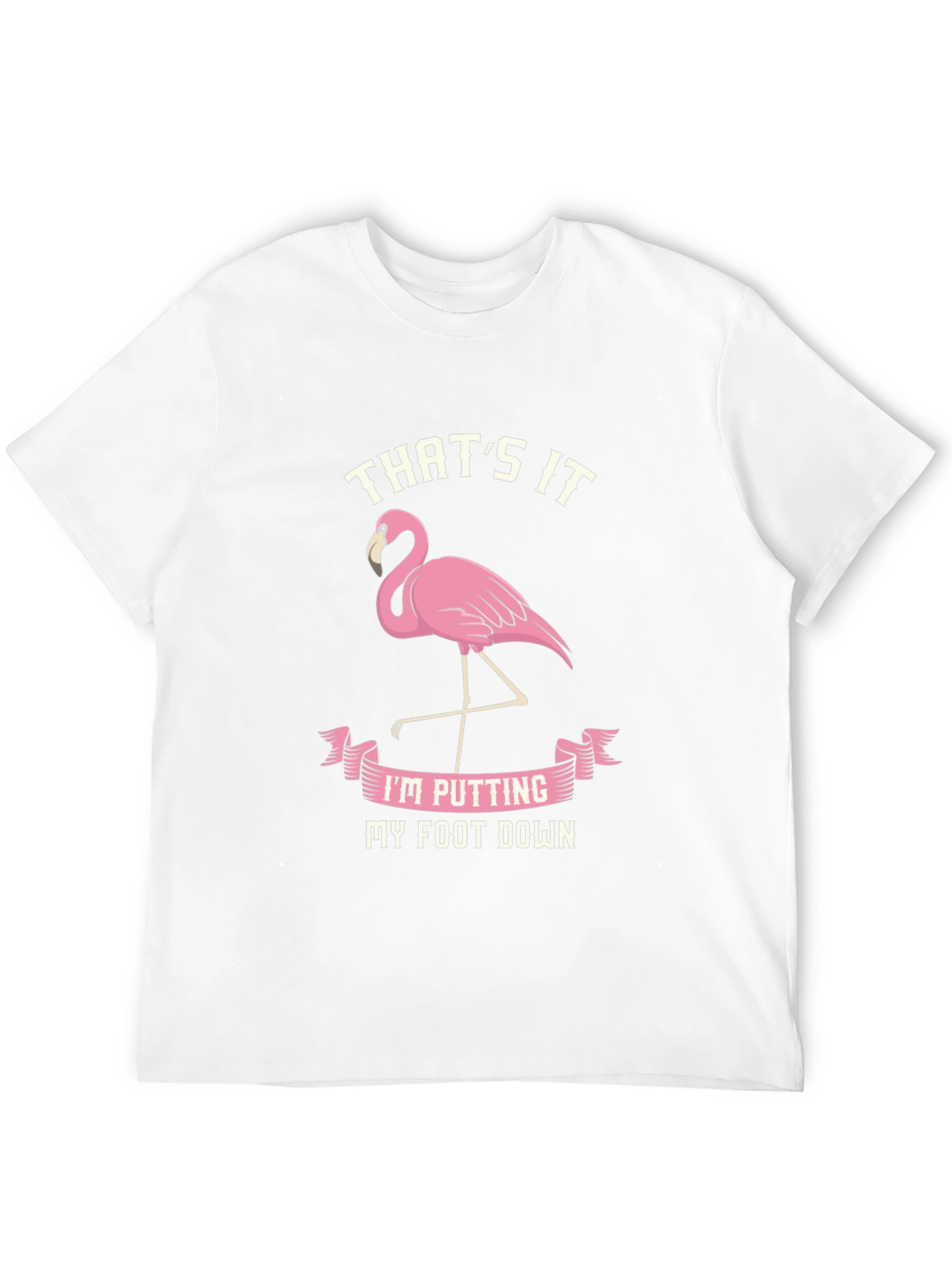 Funny Flamingo T-Shirt - Thats It My Foot Down