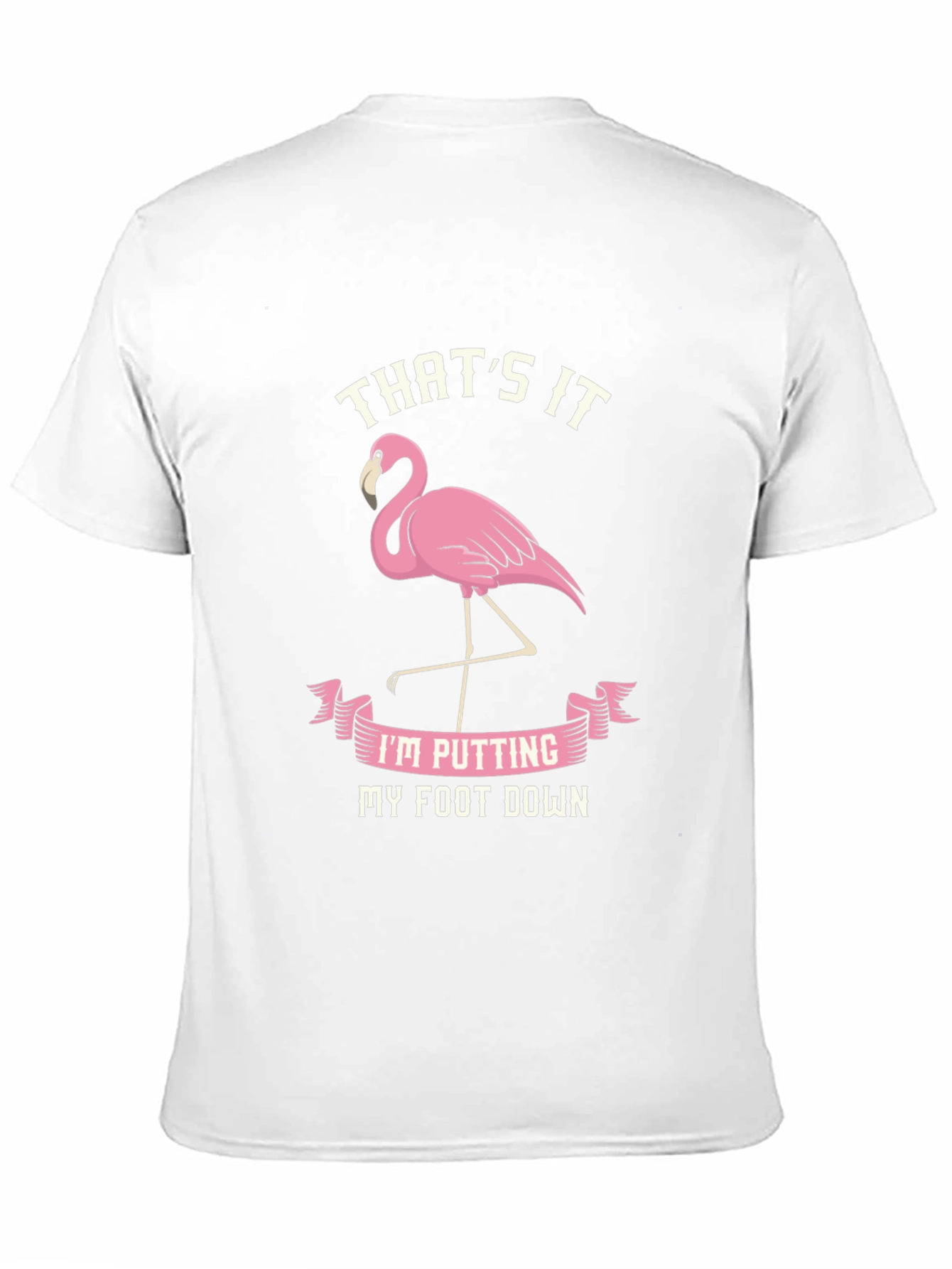 Funny Flamingo T-Shirt - Thats It My Foot Down