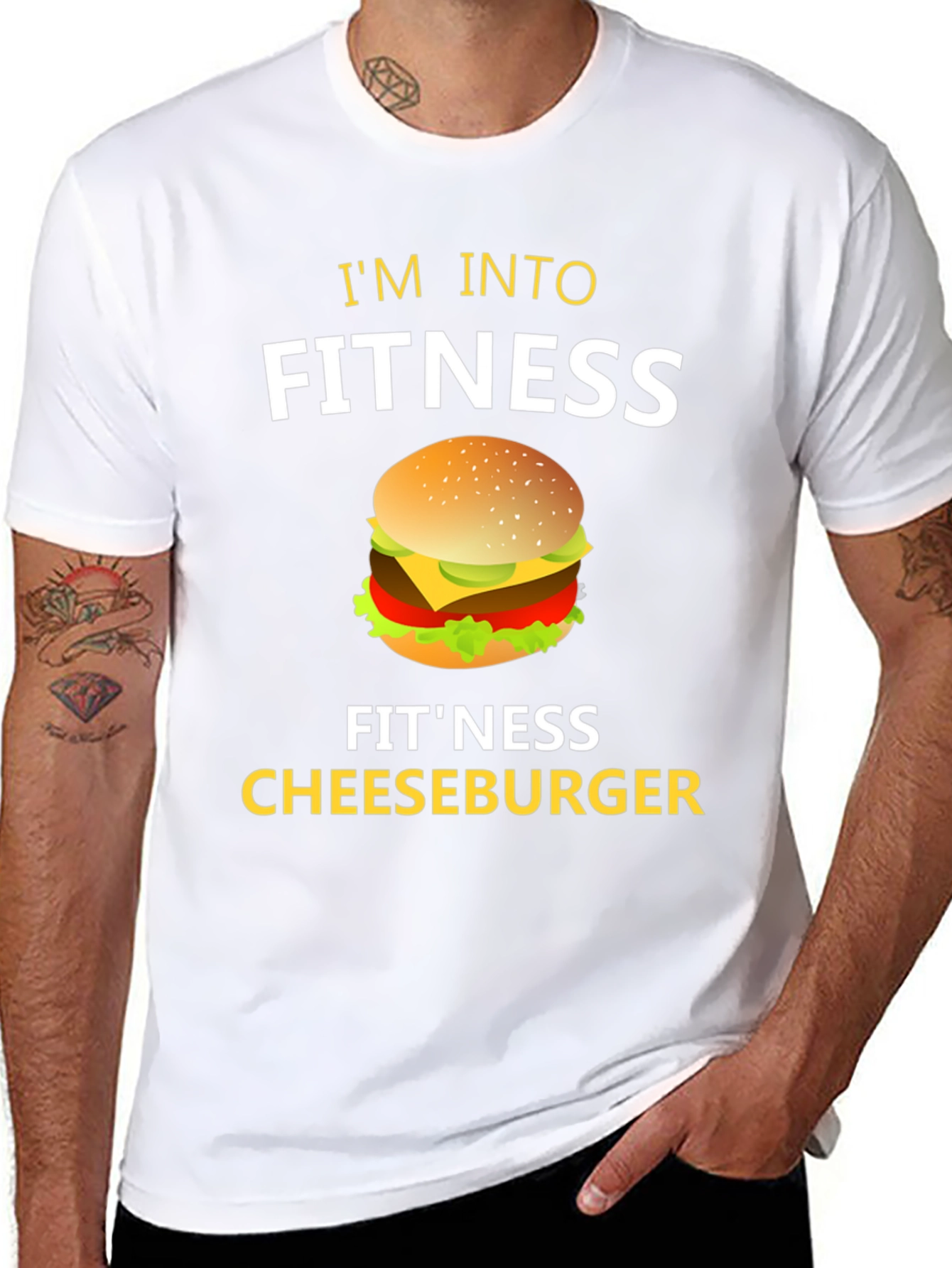 Fitness Cheeseburger Graphic Tee