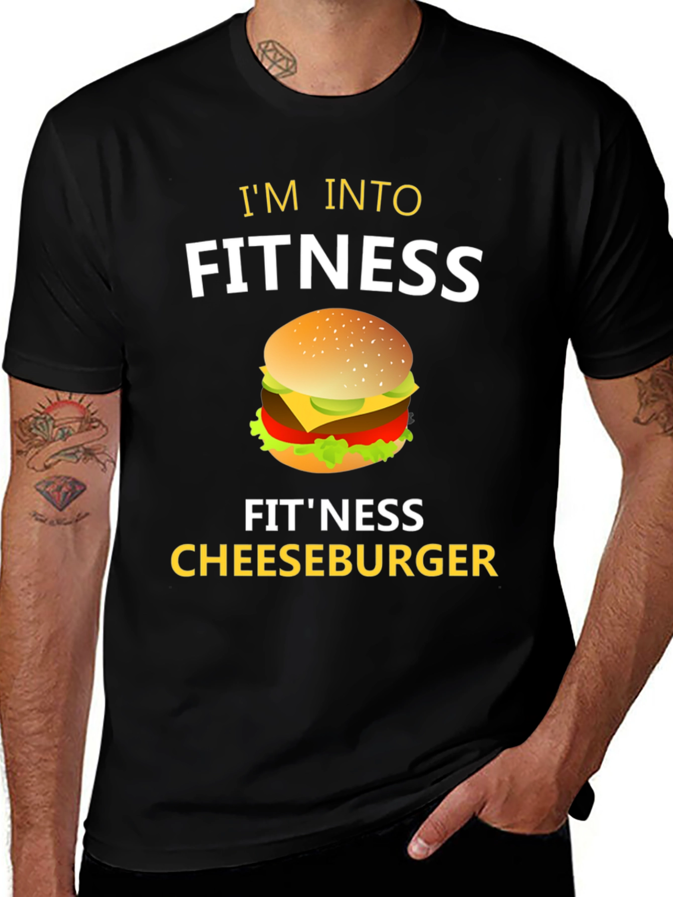 Fitness Cheeseburger Graphic Tee