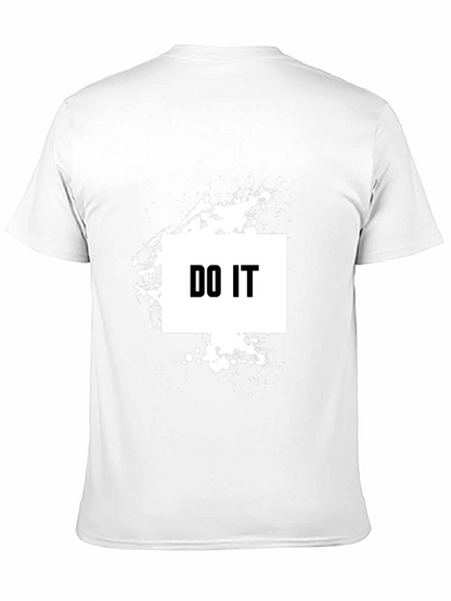 Bold DO IT Graphic Tee - Black Cotton T-Shirt