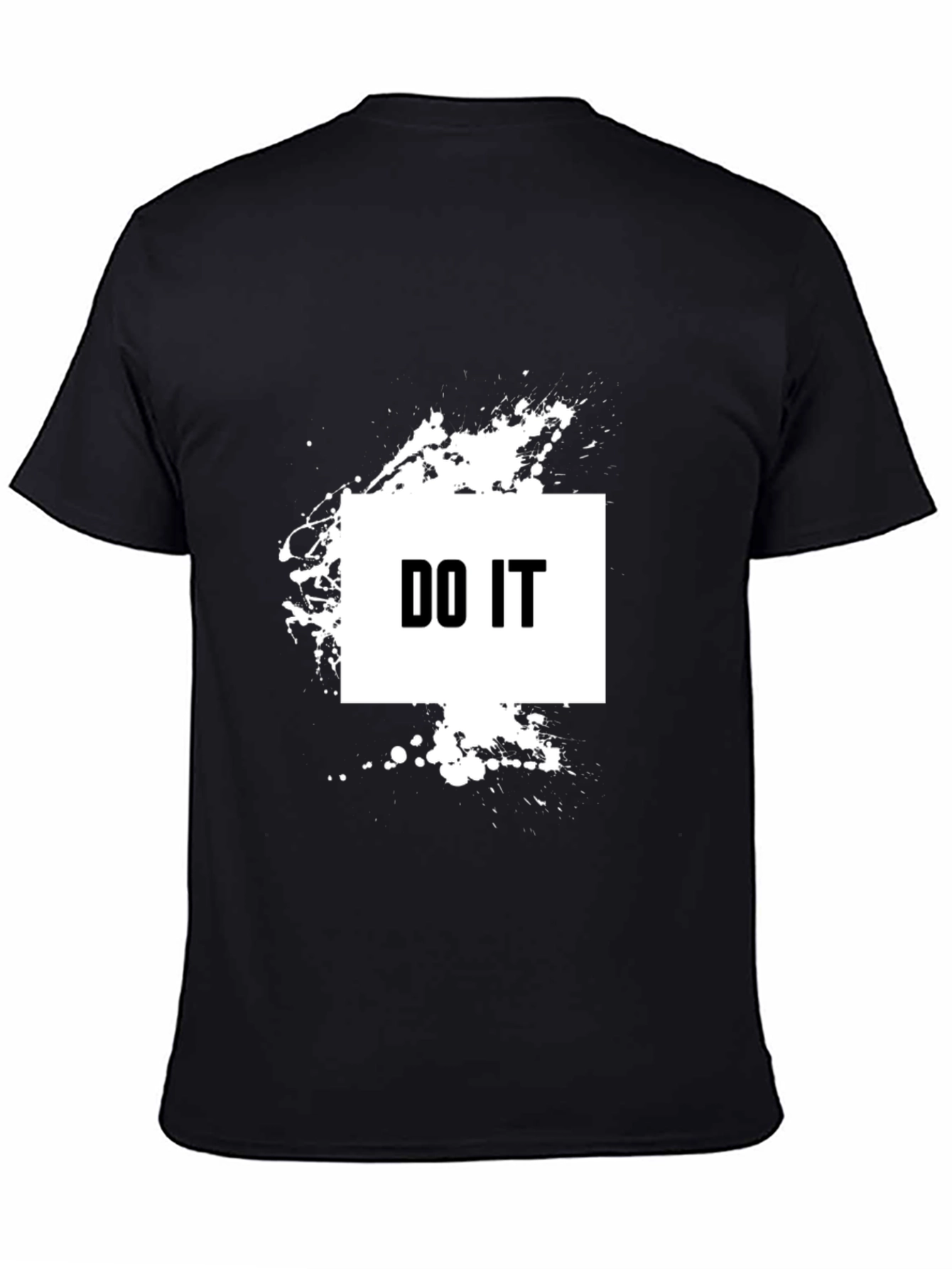 Bold DO IT Graphic Tee - Black Cotton T-Shirt