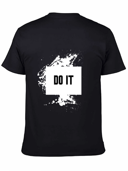 Bold DO IT Graphic Tee - Black Cotton T-Shirt