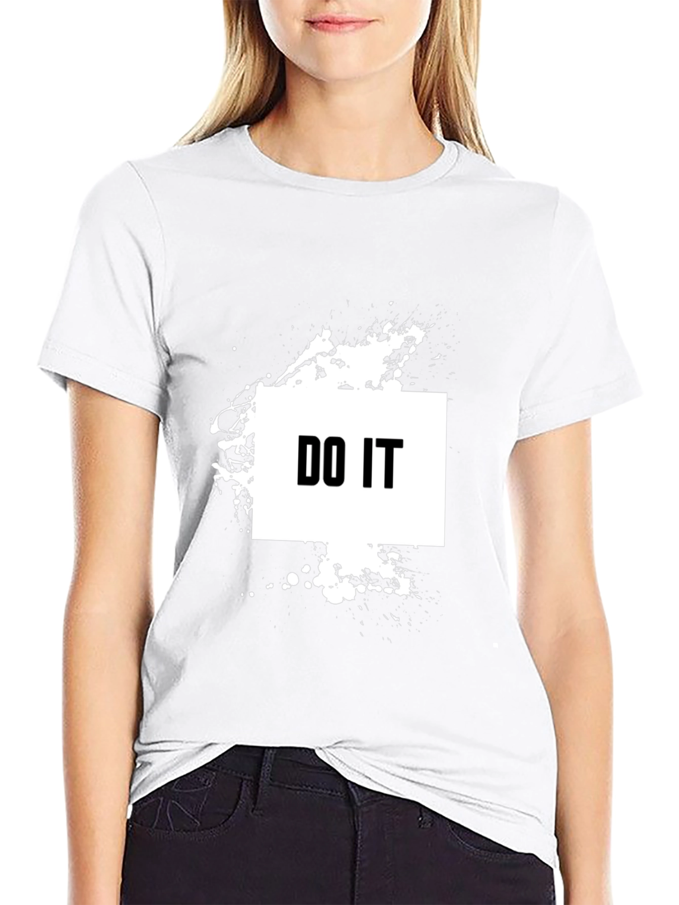 Bold DO IT Graphic Tee - Black Cotton T-Shirt