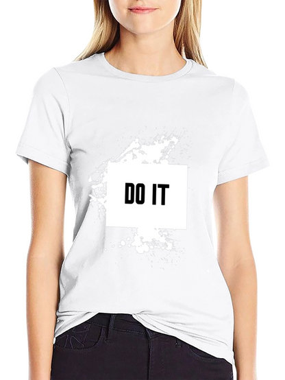 Bold DO IT Graphic Tee - Black Cotton T-Shirt