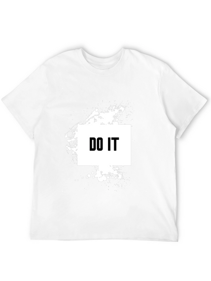 Bold DO IT Graphic Tee - Black Cotton T-Shirt