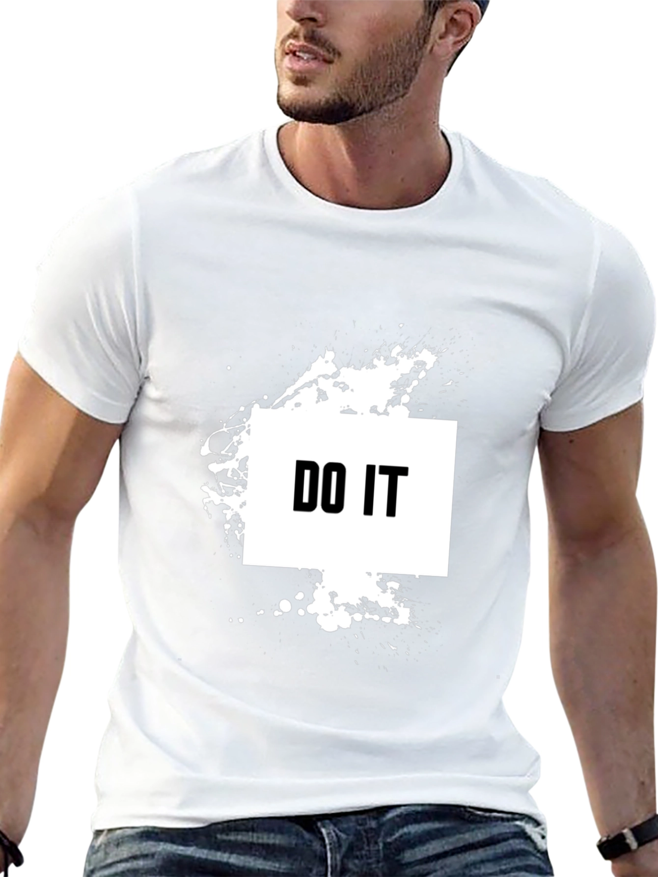 Bold DO IT Graphic Tee - Black Cotton T-Shirt