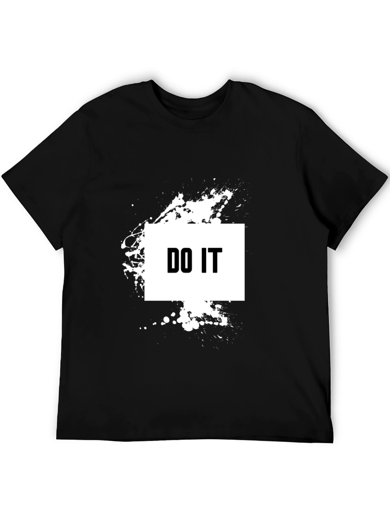 Bold DO IT Graphic Tee - Black Cotton T-Shirt