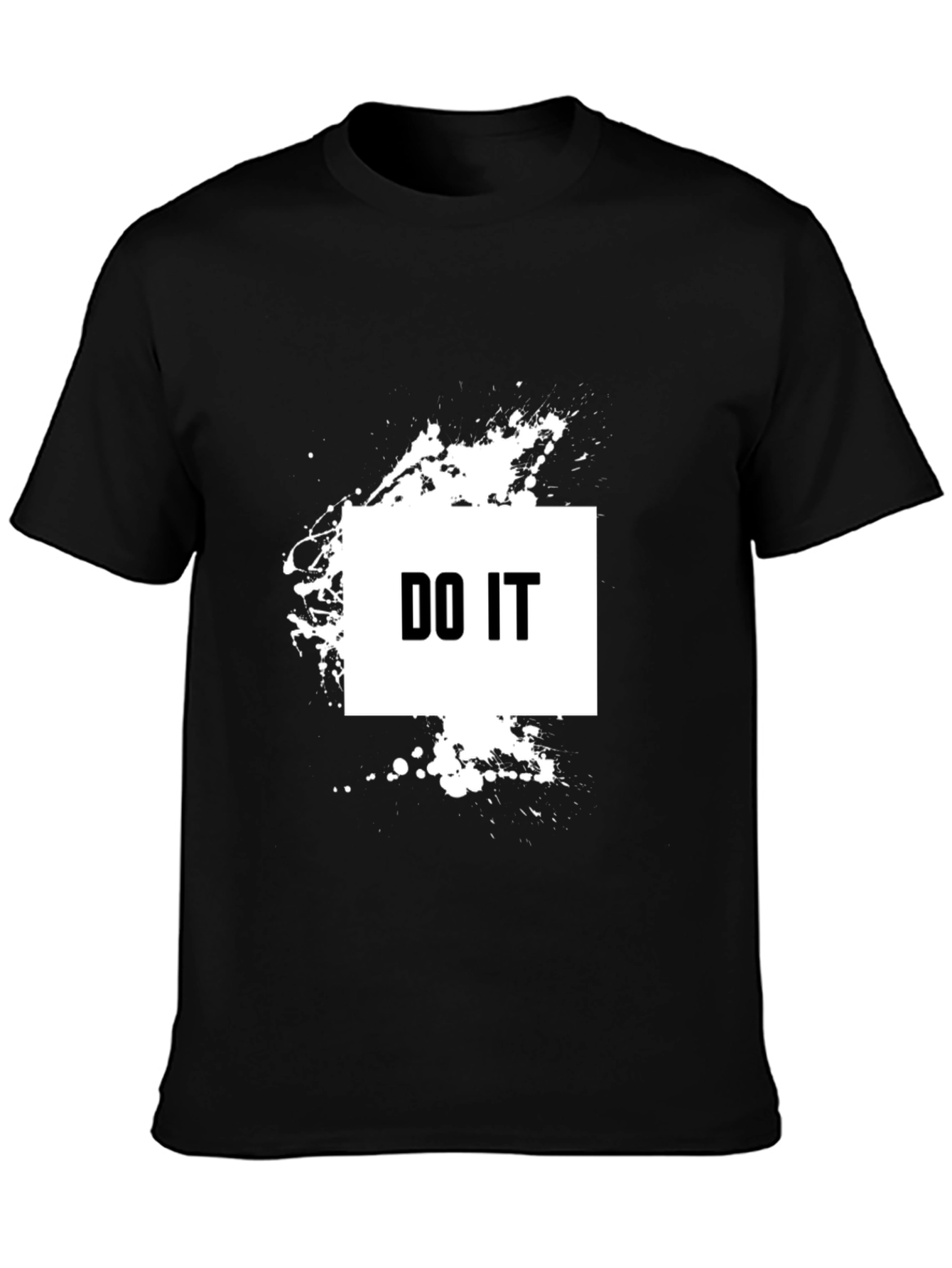 Bold DO IT Graphic Tee - Black Cotton T-Shirt