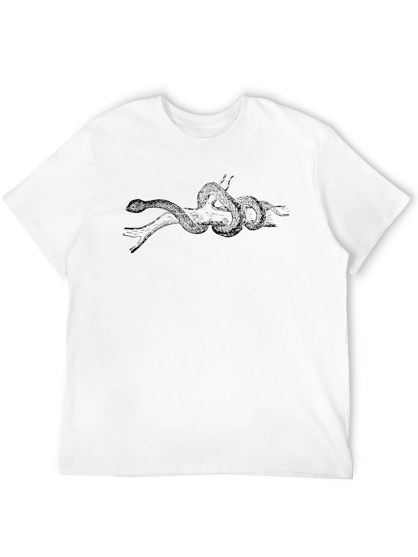 Black T-Shirt with Snake Design