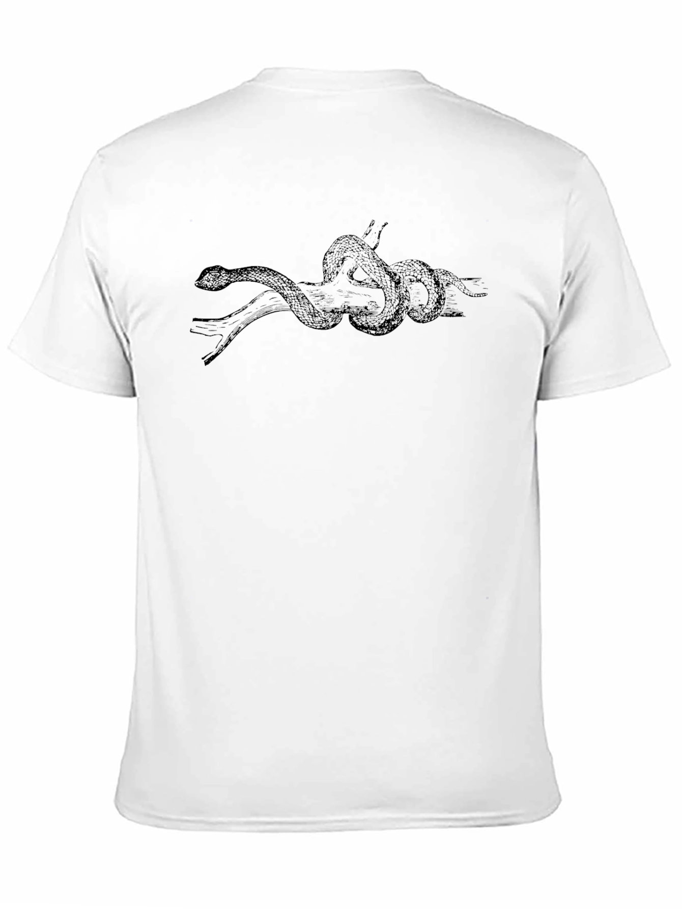 Black T-Shirt with Snake Design